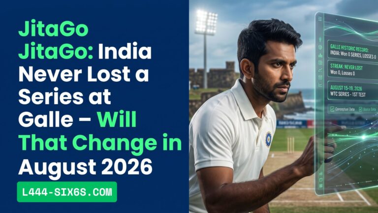 JitaGo India Have Never Lost a Series at Galle – Will That Change in August 2026